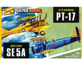 Model plastikowy - Zestaw 2 Samolotów Bi-Planes - Stearman PT-17 & British SE 5A - Lindberg